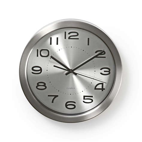 stainless steel wall clock